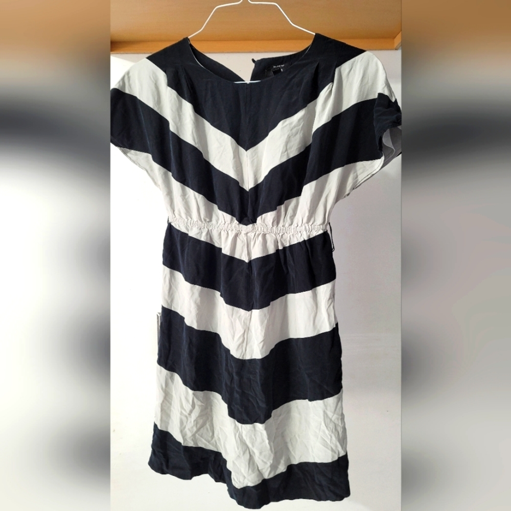 Jacob silk Ladies XS Black and white stripe dress